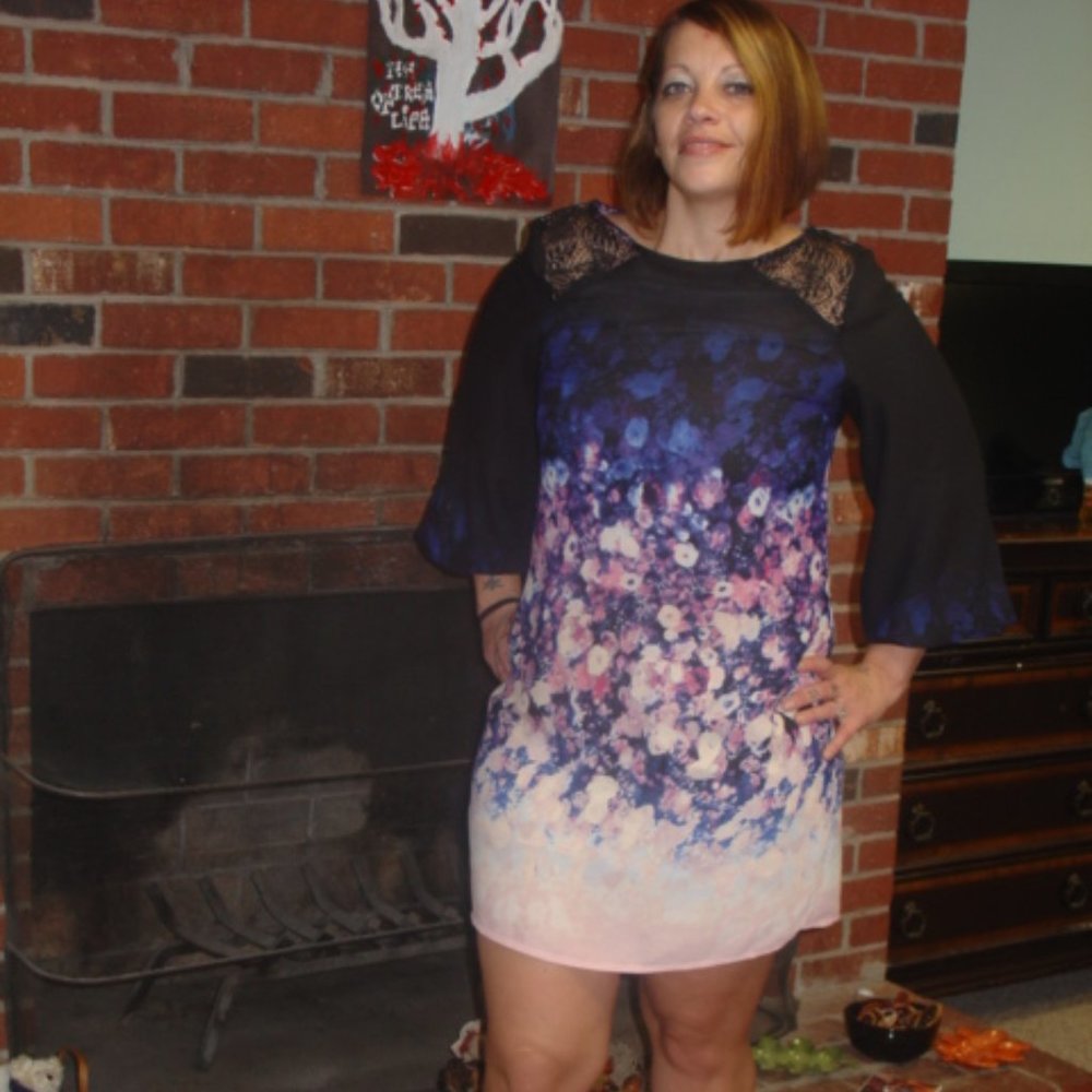 Love, Fire Vintage Hippy Mini Long sleeve L Dress